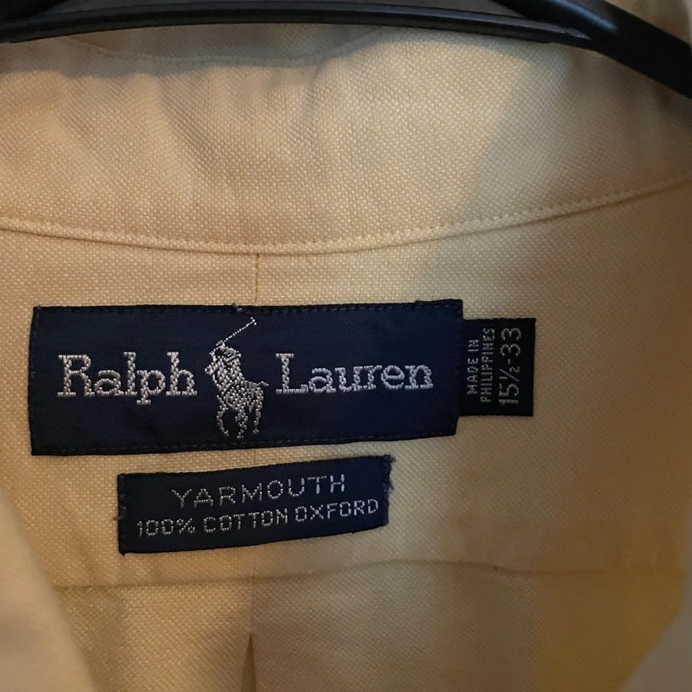 Ralph Lauren, yellow long, sleeved dress shirt - Picture 4 of 4